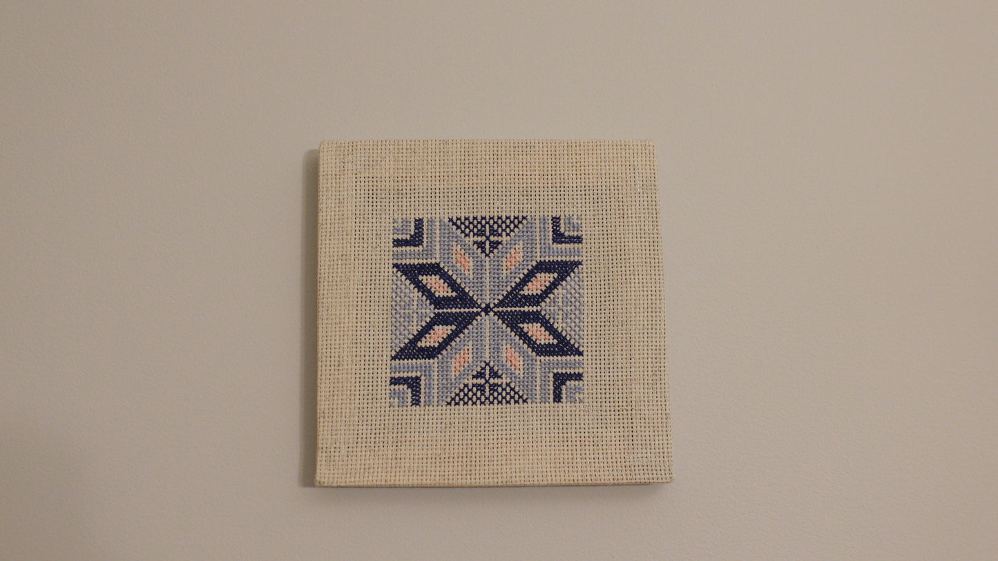 flower blue and pink frame