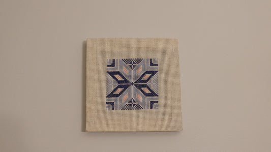 flower blue and pink frame